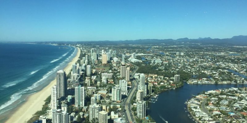 Gold coast city next to a body of water